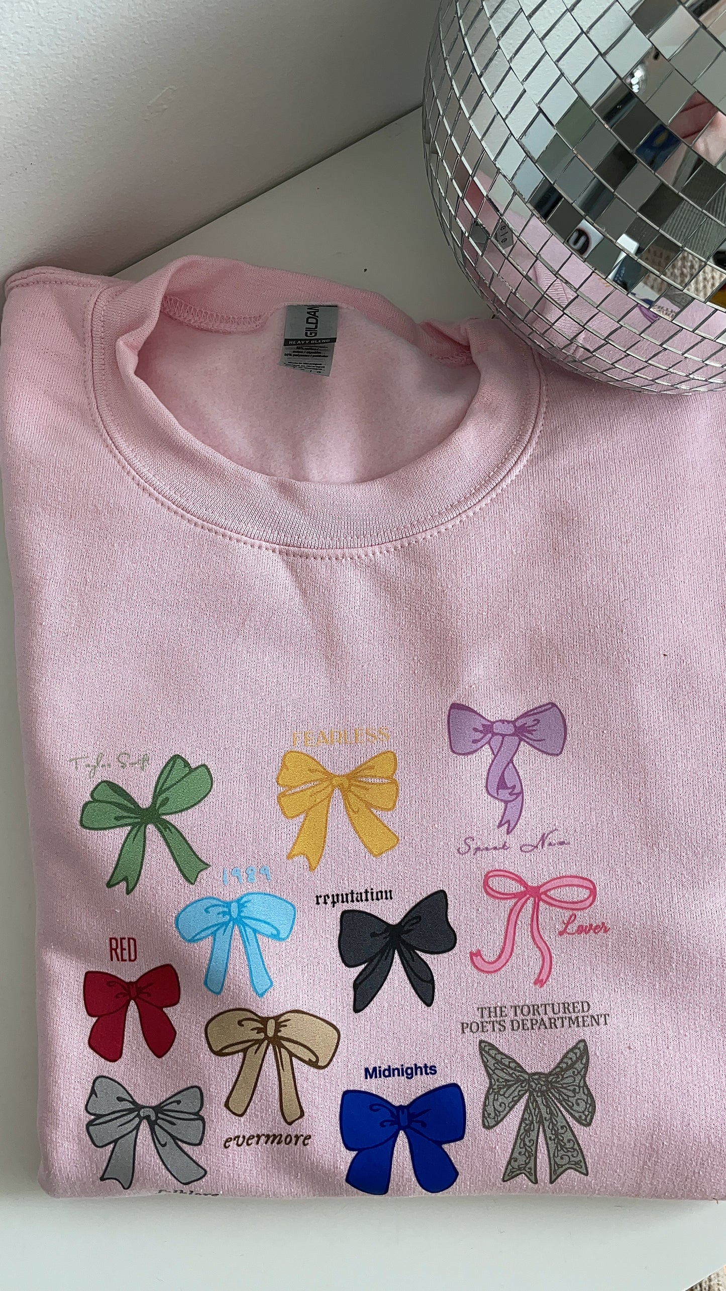 The Eras Bow Crewneck & Tote Bag - Albums as Bows