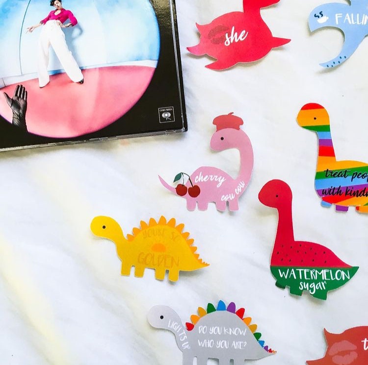 Fine Line Dinosaur Stickers