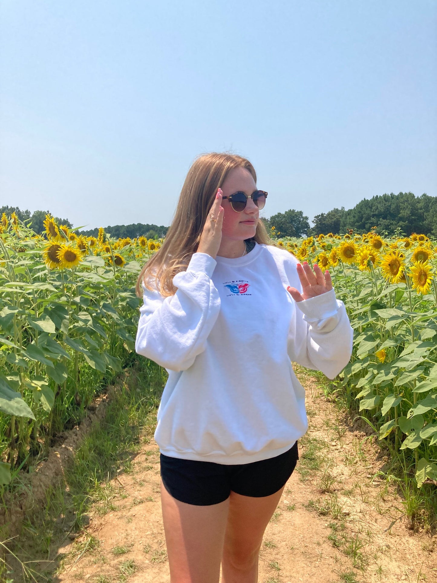 Fine Line We'll Be Alright Butterfly Crewneck