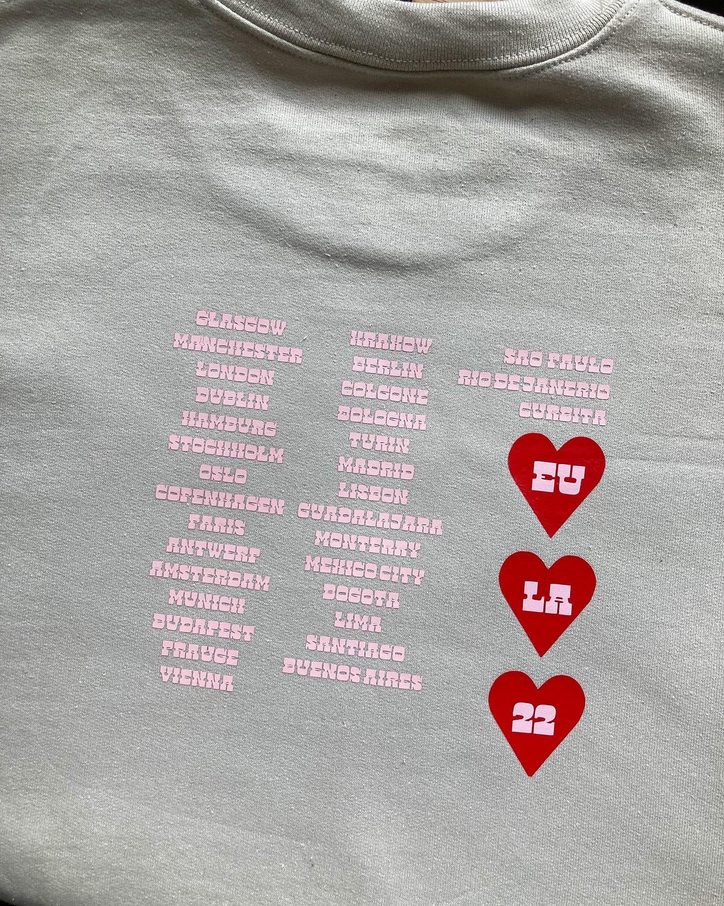 Love on Tour 22 EU/LA Crewneck or Hoodie