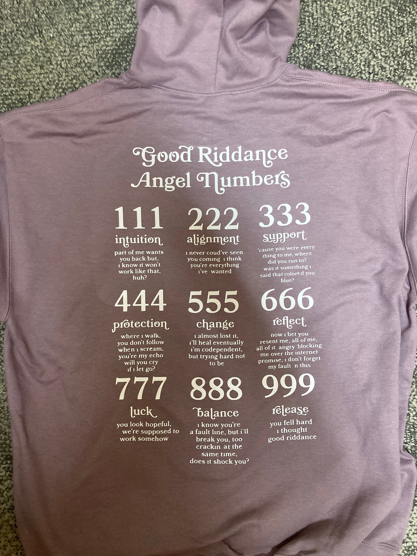Good Riddance Angel Number Hoodie