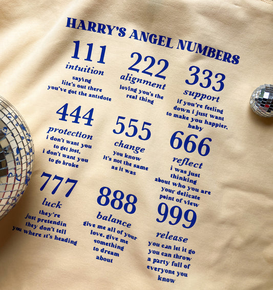 Harry's Angel Number Hoodie/Crewneck
